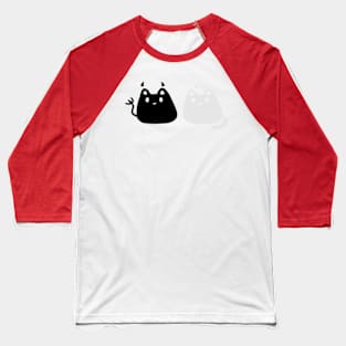 Cute black Devil and white Angel cats Baseball T-Shirt